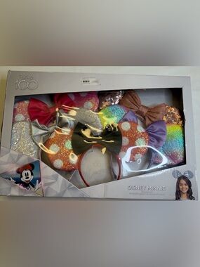 Disney 100th Anniversary Minnie Mouse 5-Piece Ear Headband Box Set Disguise NIB